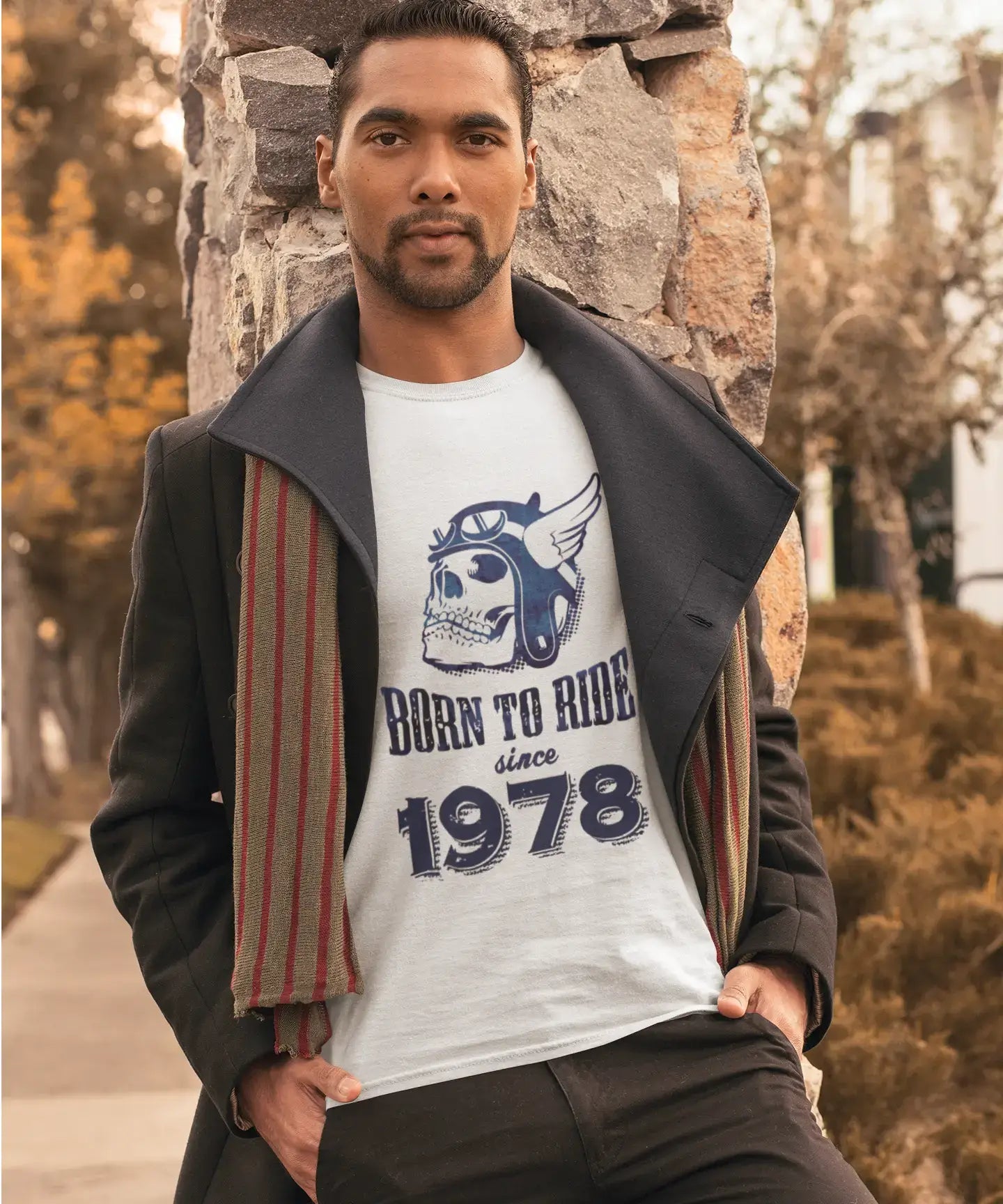 1978, Born to Ride Since 1978 Men's T-shirt White Birthday Gift 00494