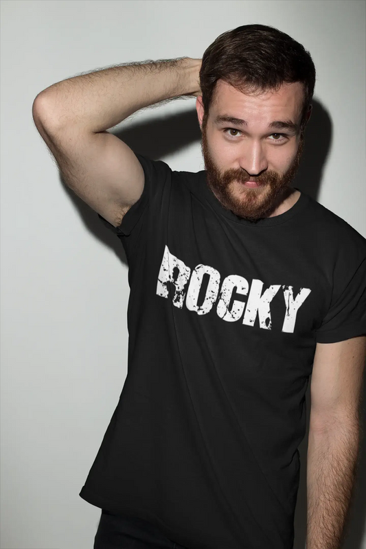 rocky Men's Retro T shirt Black Birthday Gift 00553