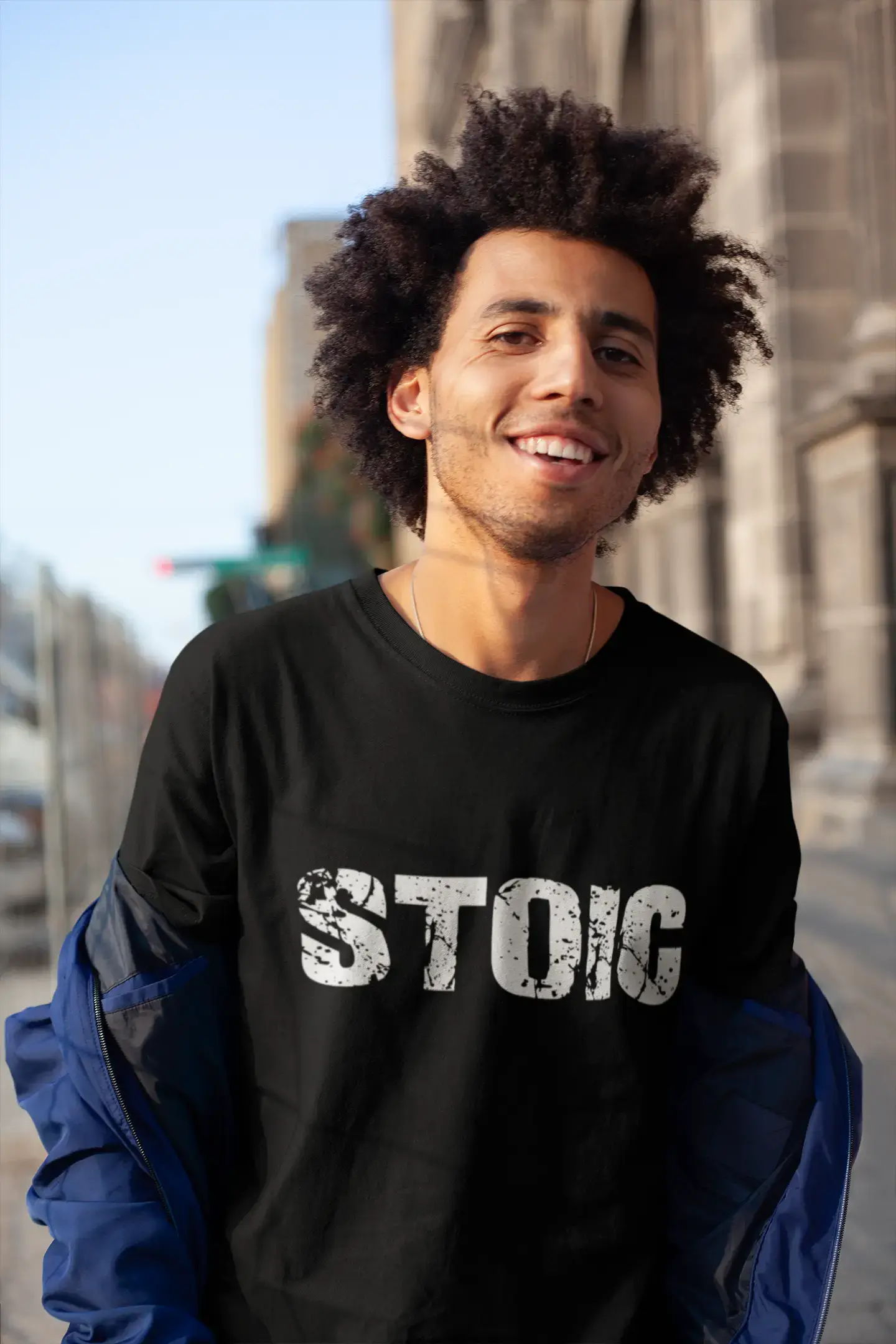 stoic Men's Retro T shirt Black Birthday Gift 00553