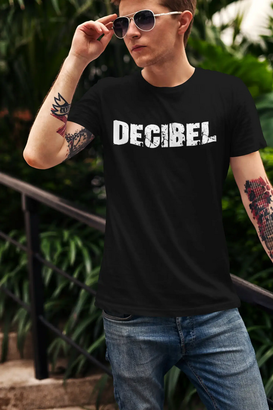 decibel Men's Vintage T shirt Black Birthday Gift 00555