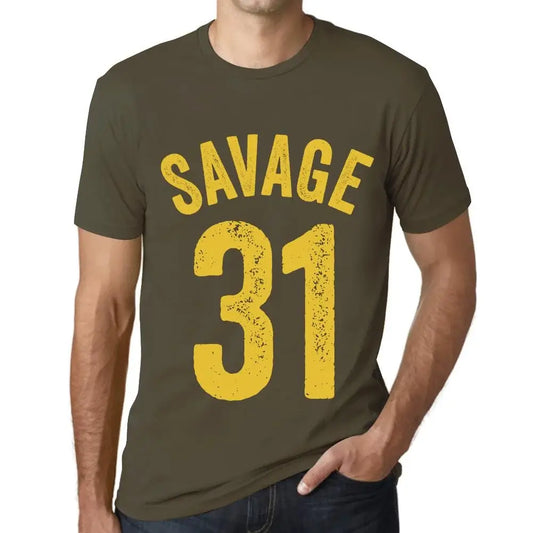 Men's Graphic T-Shirt Savage 31 31st Birthday Anniversary 31 Year Old Gift 1993 Vintage Eco-Friendly Short Sleeve Novelty Tee