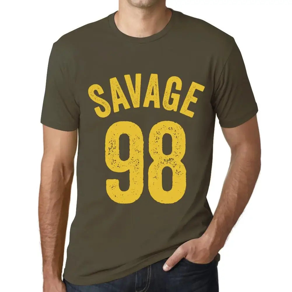 Men's Graphic T-Shirt Savage 98 98th Birthday Anniversary 98 Year Old Gift 1926 Vintage Eco-Friendly Short Sleeve Novelty Tee