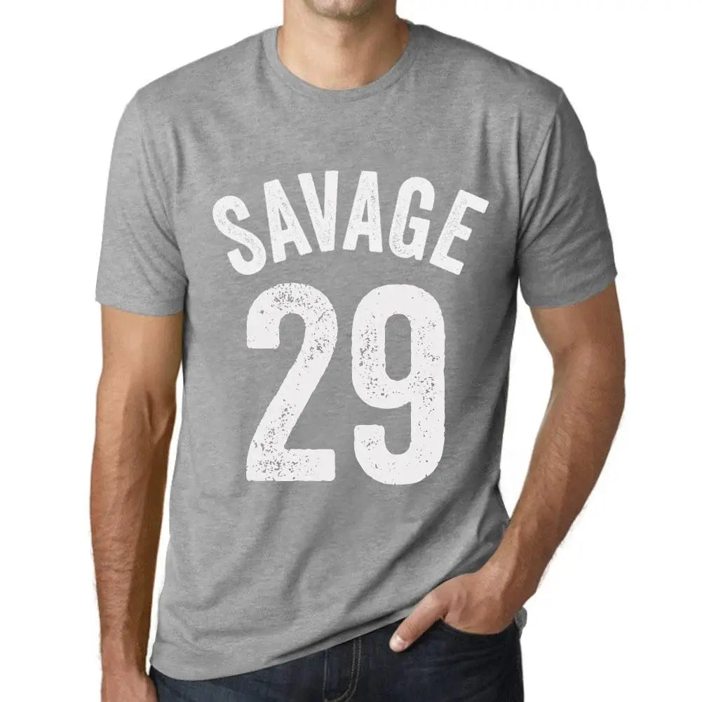 Men's Graphic T-Shirt Savage 29 29th Birthday Anniversary 29 Year Old Gift 1995 Vintage Eco-Friendly Short Sleeve Novelty Tee