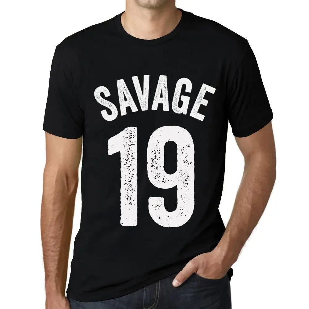 Men's Graphic T-Shirt Savage 19 19th Birthday Anniversary 19 Year Old Gift 2005 Vintage Eco-Friendly Short Sleeve Novelty Tee