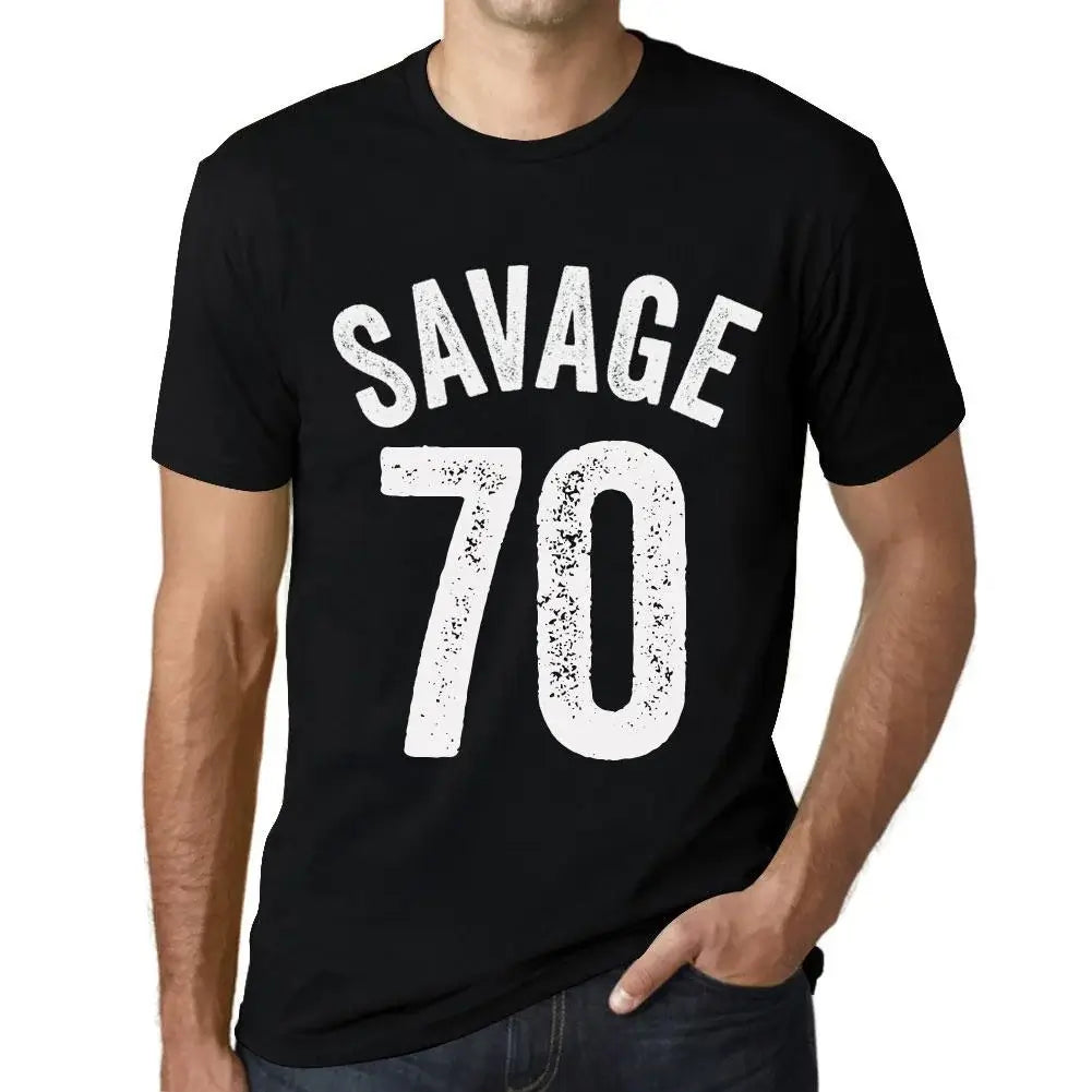 Men's Graphic T-Shirt Savage 70 70th Birthday Anniversary 70 Year Old Gift 1954 Vintage Eco-Friendly Short Sleeve Novelty Tee