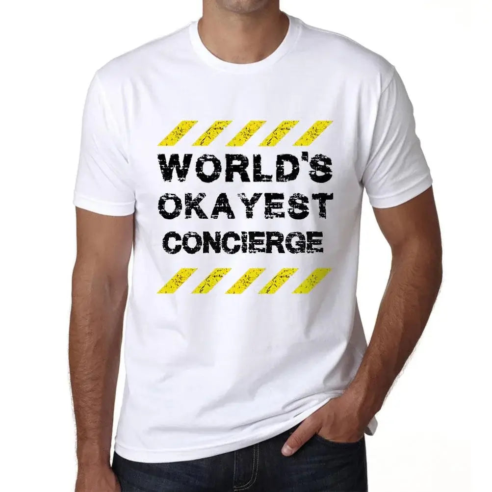 Men's Graphic T-Shirt Worlds Okayest Concierge Eco-Friendly Limited Edition Short Sleeve Tee-Shirt Vintage Birthday Gift Novelty