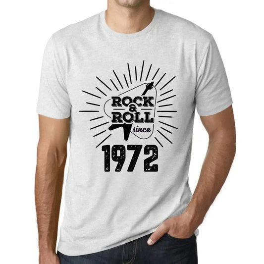 Men's Graphic T-Shirt Guitar and Rock & Roll Since 1972 52nd Birthday Anniversary 52 Year Old Gift 1972 Vintage Eco-Friendly Short Sleeve Novelty Tee