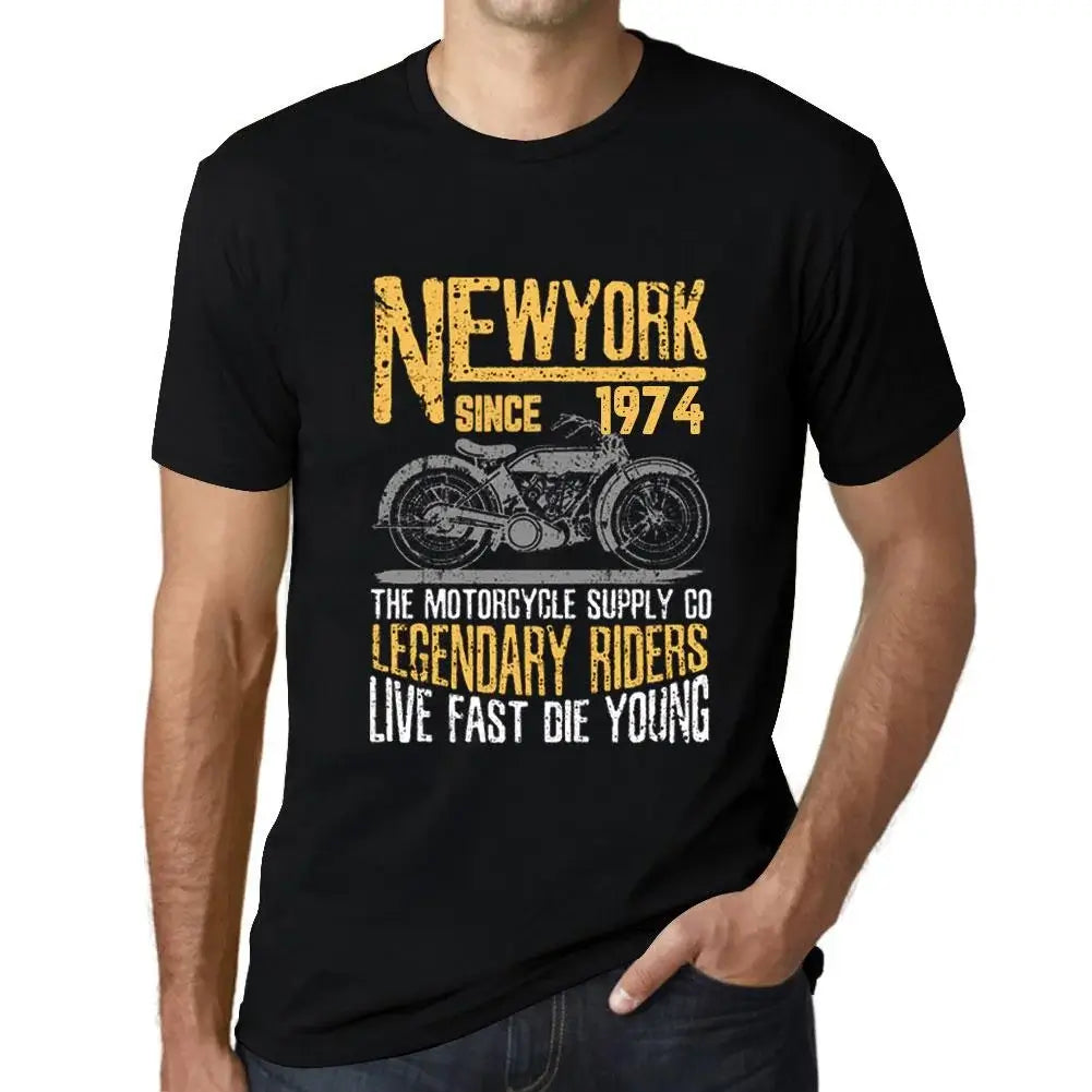 Men's Graphic T-Shirt Motorcycle Legendary Riders Since 1974 50th Birthday Anniversary 50 Year Old Gift 1974 Vintage Eco-Friendly Short Sleeve Novelty Tee