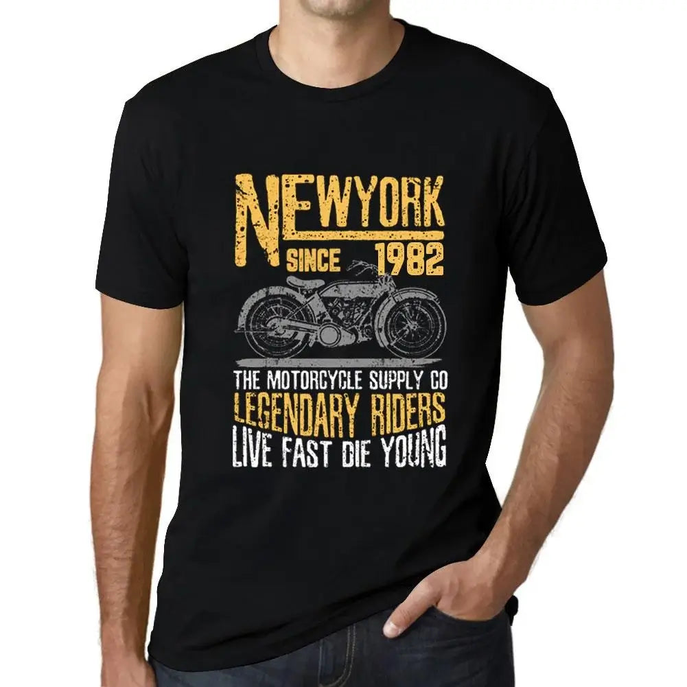 Men's Graphic T-Shirt Motorcycle Legendary Riders Since 1982 42nd Birthday Anniversary 42 Year Old Gift 1982 Vintage Eco-Friendly Short Sleeve Novelty Tee