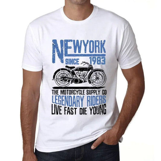Men's Graphic T-Shirt Motorcycle Legendary Riders Since 1983 41st Birthday Anniversary 41 Year Old Gift 1983 Vintage Eco-Friendly Short Sleeve Novelty Tee