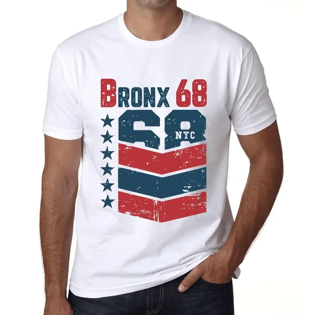 Men's Graphic T-Shirt Bronx 68 68th Birthday Anniversary 68 Year Old Gift 1956 Vintage Eco-Friendly Short Sleeve Novelty Tee