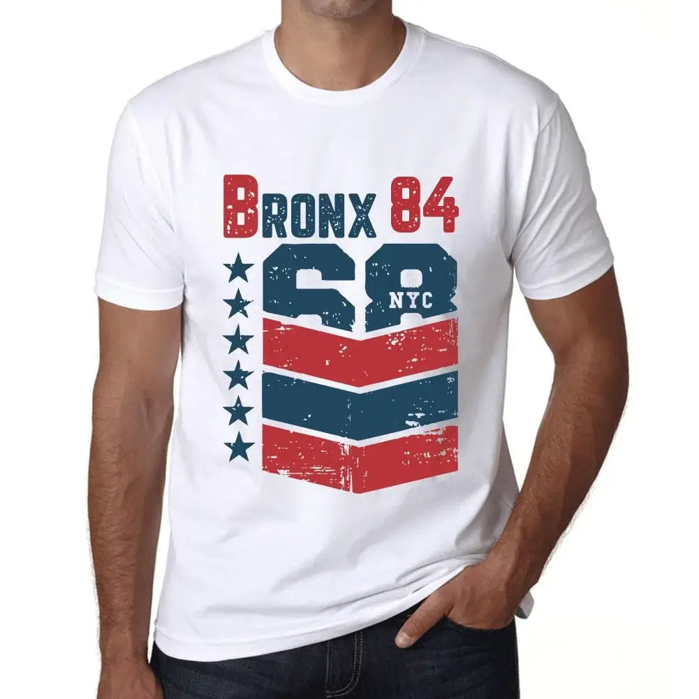 Men's Graphic T-Shirt Bronx 84 84th Birthday Anniversary 84 Year Old Gift 1940 Vintage Eco-Friendly Short Sleeve Novelty Tee