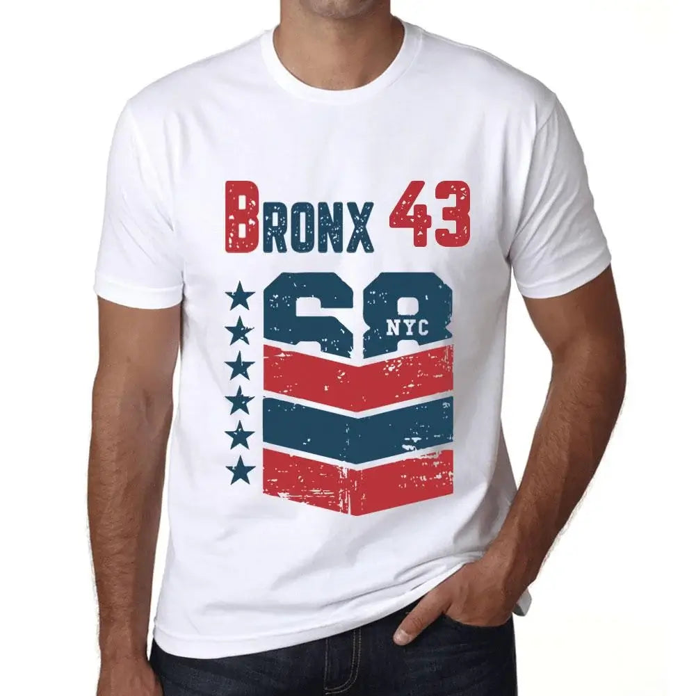 Men's Graphic T-Shirt Bronx 43 43rd Birthday Anniversary 43 Year Old Gift 1981 Vintage Eco-Friendly Short Sleeve Novelty Tee