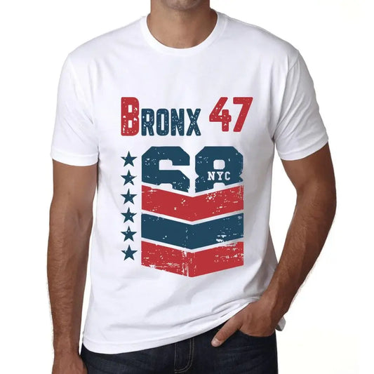 Men's Graphic T-Shirt Bronx 47 47th Birthday Anniversary 47 Year Old Gift 1977 Vintage Eco-Friendly Short Sleeve Novelty Tee
