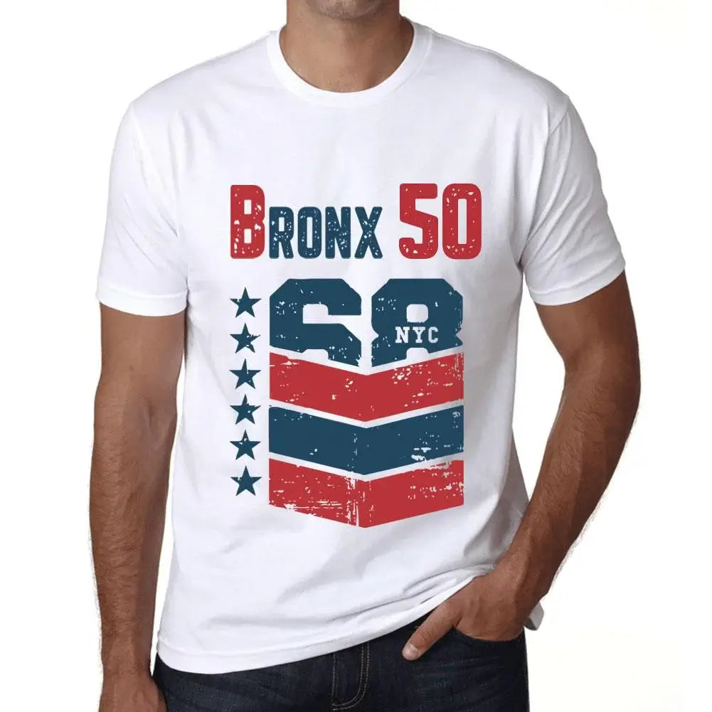 Men's Graphic T-Shirt Bronx 50 50th Birthday Anniversary 50 Year Old Gift 1974 Vintage Eco-Friendly Short Sleeve Novelty Tee