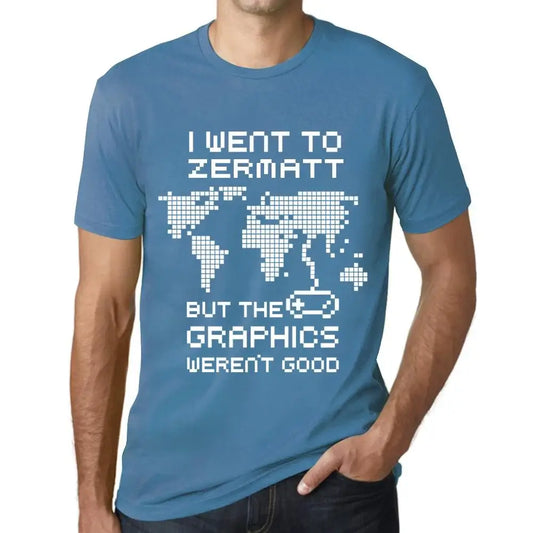 Men's Graphic T-Shirt I Went To Zermatt But The Graphics Weren’t Good Eco-Friendly Limited Edition Short Sleeve Tee-Shirt Vintage Birthday Gift Novelty