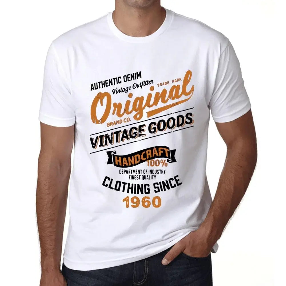 Men's Graphic T-Shirt Original Vintage Clothing Since 1960 64th Birthday Anniversary 64 Year Old Gift 1960 Vintage Eco-Friendly Short Sleeve Novelty Tee