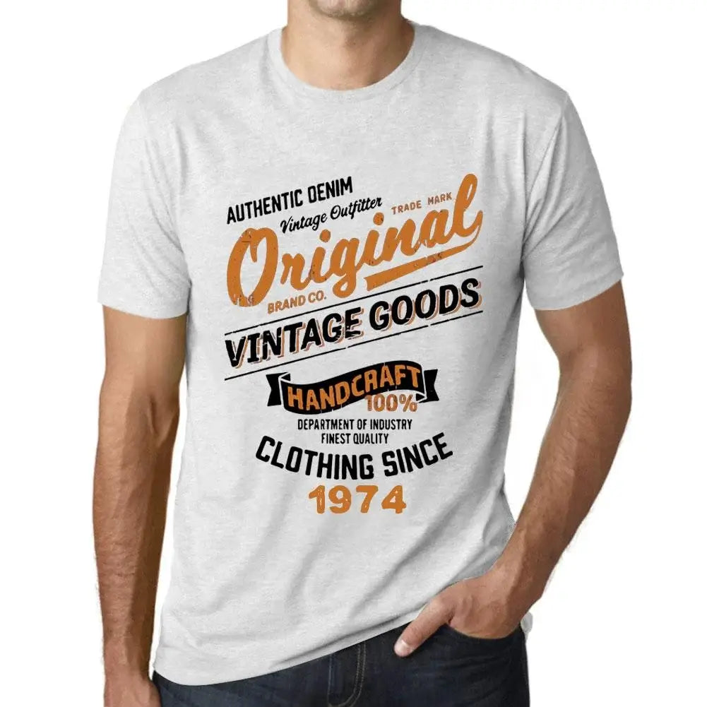 Men's Graphic T-Shirt Original Vintage Clothing Since 1974 50th Birthday Anniversary 50 Year Old Gift 1974 Vintage Eco-Friendly Short Sleeve Novelty Tee