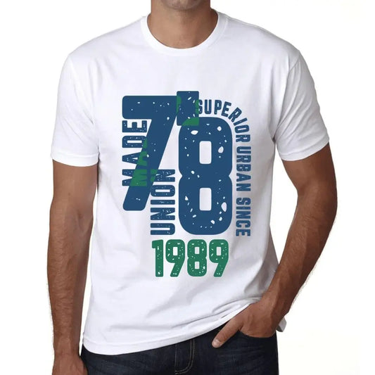 Men's Graphic T-Shirt Superior Urban Style Since 1989 35th Birthday Anniversary 35 Year Old Gift 1989 Vintage Eco-Friendly Short Sleeve Novelty Tee