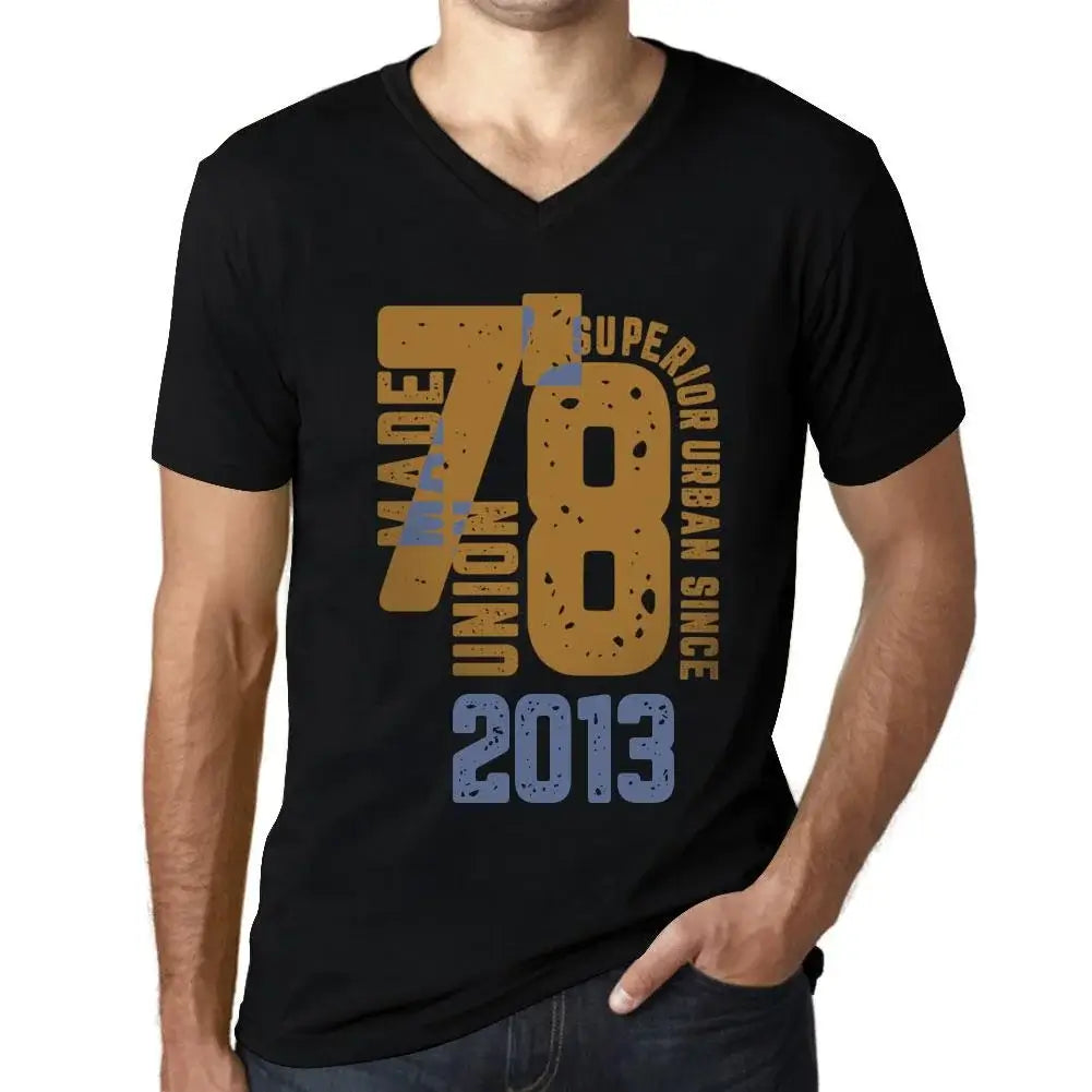 Men's Graphic T-Shirt V Neck Superior Urban Style Since 2013 11st Birthday Anniversary 11 Year Old Gift 2013 Vintage Eco-Friendly Short Sleeve Novelty Tee