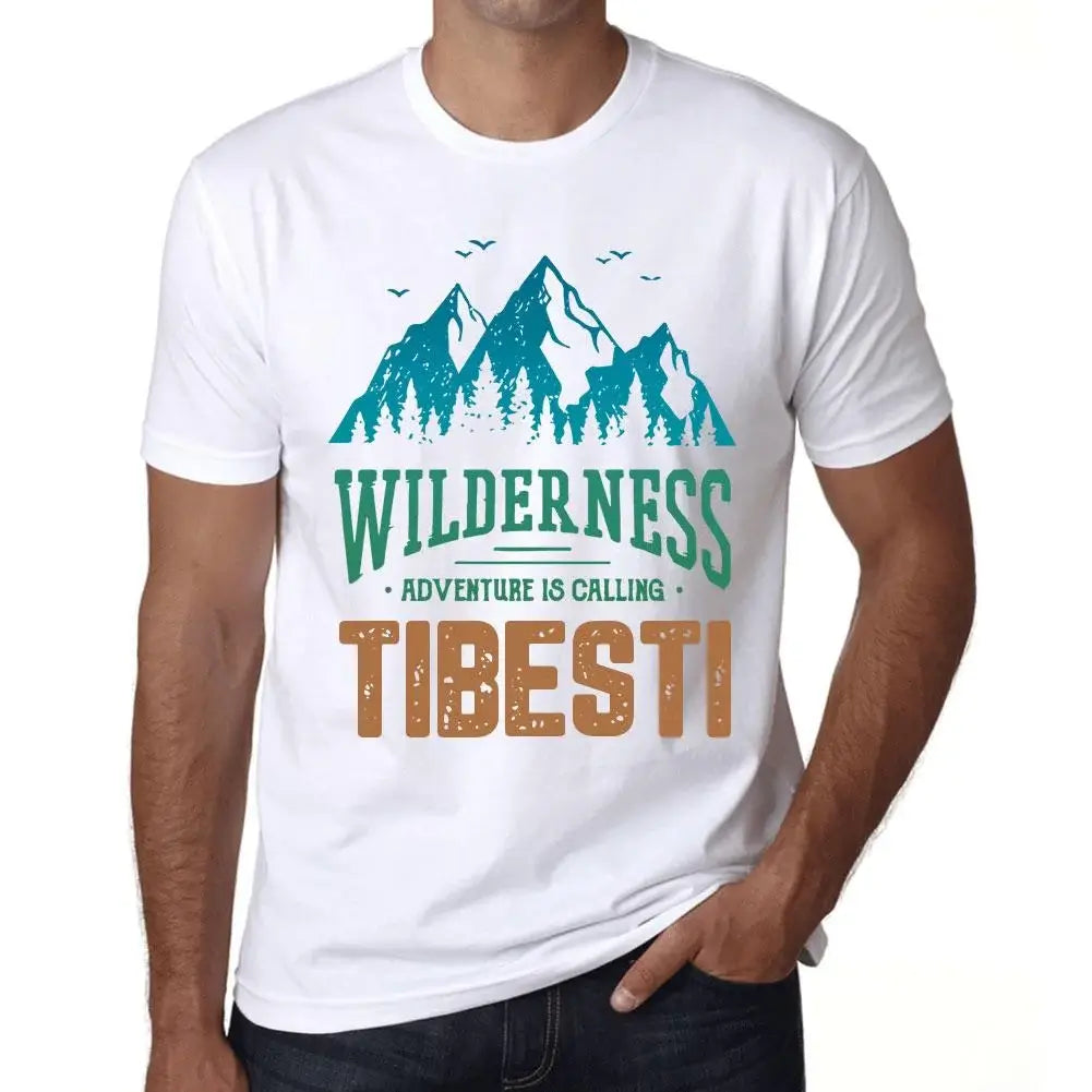 Men's Graphic T-Shirt Wilderness, Adventure Is Calling Tibesti Eco-Friendly Limited Edition Short Sleeve Tee-Shirt Vintage Birthday Gift Novelty