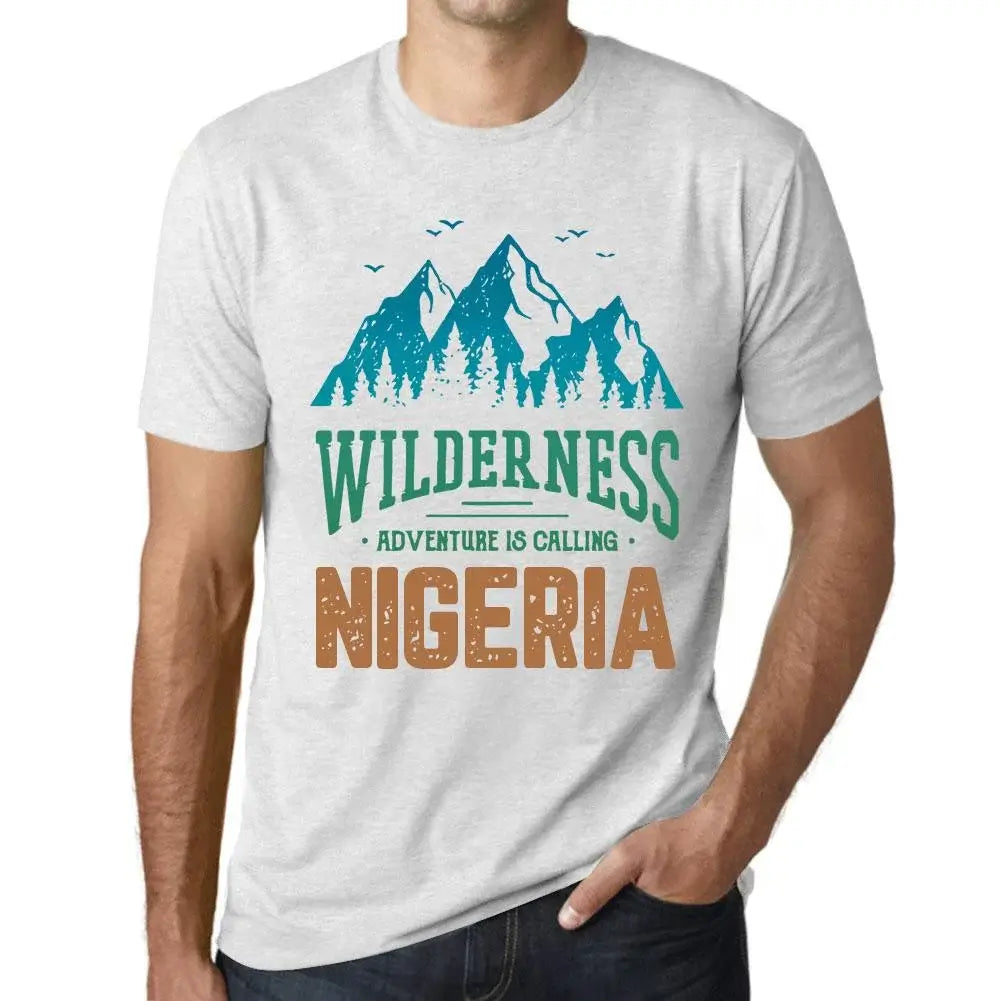 Men's Graphic T-Shirt Wilderness, Adventure Is Calling Nigeria Eco-Friendly Limited Edition Short Sleeve Tee-Shirt Vintage Birthday Gift Novelty