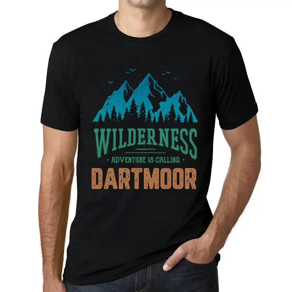 Men's Graphic T-Shirt Wilderness, Adventure Is Calling Dartmoor Eco-Friendly Limited Edition Short Sleeve Tee-Shirt Vintage Birthday Gift Novelty