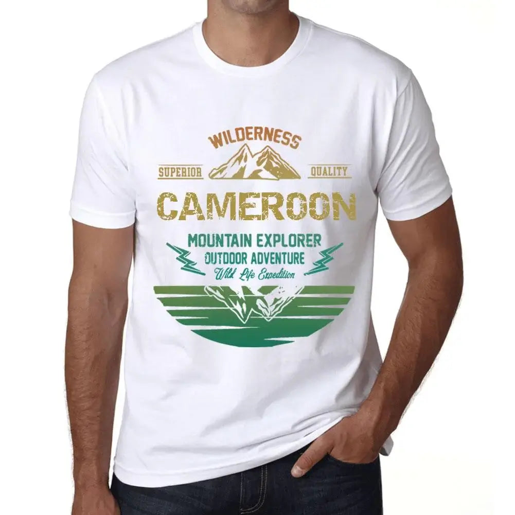 Men's Graphic T-Shirt Outdoor Adventure, Wilderness, Mountain Explorer Cameroon Eco-Friendly Limited Edition Short Sleeve Tee-Shirt Vintage Birthday Gift Novelty