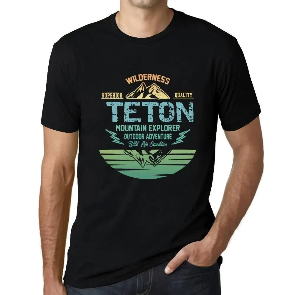 Men's Graphic T-Shirt Outdoor Adventure, Wilderness, Mountain Explorer Teton Eco-Friendly Limited Edition Short Sleeve Tee-Shirt Vintage Birthday Gift Novelty