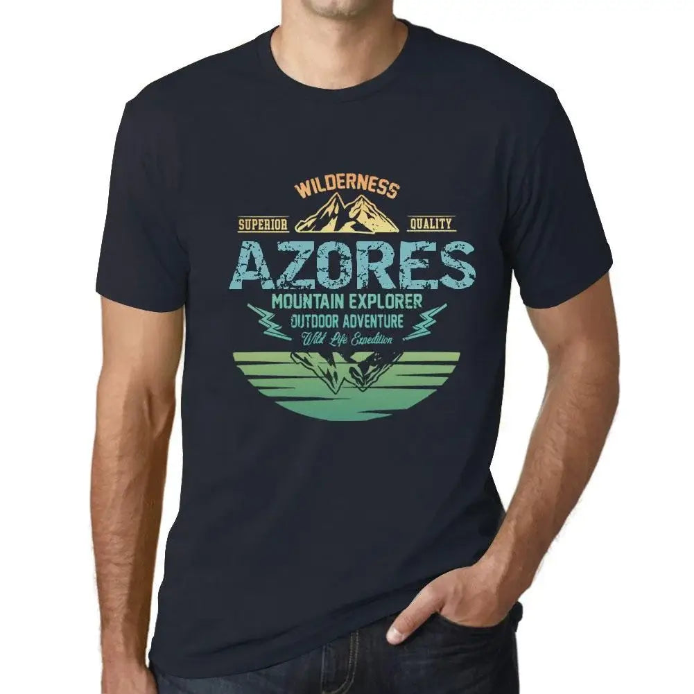 Men's Graphic T-Shirt Outdoor Adventure, Wilderness, Mountain Explorer Azores Eco-Friendly Limited Edition Short Sleeve Tee-Shirt Vintage Birthday Gift Novelty