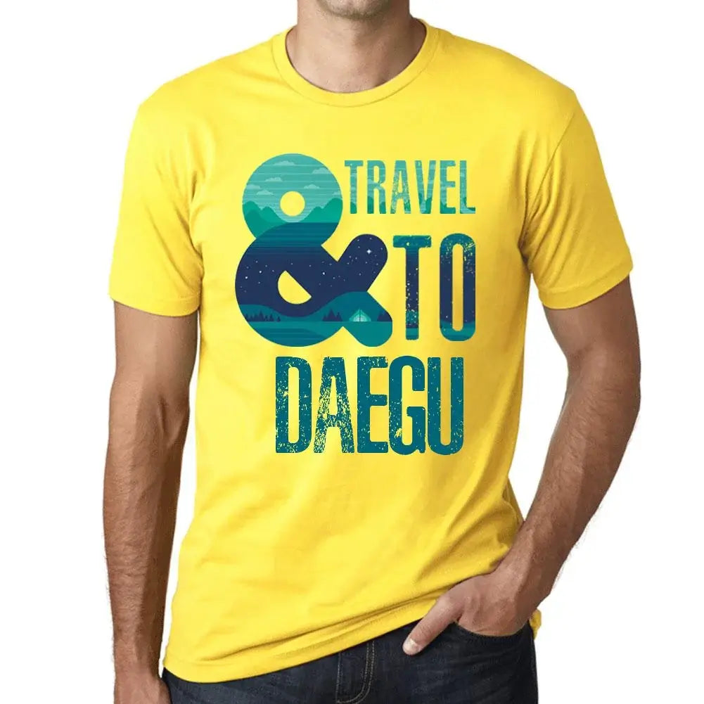 Men's Graphic T-Shirt And Travel To Daegu Eco-Friendly Limited Edition Short Sleeve Tee-Shirt Vintage Birthday Gift Novelty