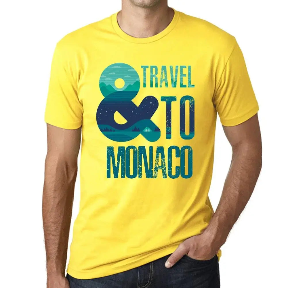 Men's Graphic T-Shirt And Travel To Monaco Eco-Friendly Limited Edition Short Sleeve Tee-Shirt Vintage Birthday Gift Novelty