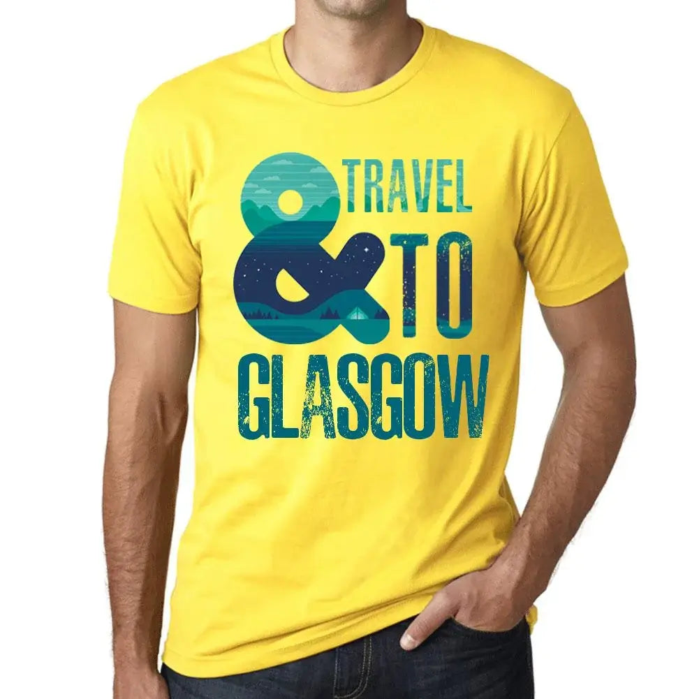 Men's Graphic T-Shirt And Travel To Glasgow Eco-Friendly Limited Edition Short Sleeve Tee-Shirt Vintage Birthday Gift Novelty