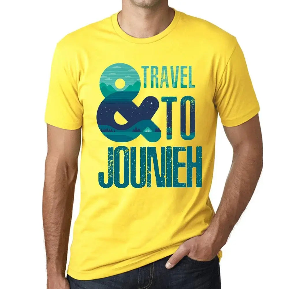 Men's Graphic T-Shirt And Travel To Jounieh Eco-Friendly Limited Edition Short Sleeve Tee-Shirt Vintage Birthday Gift Novelty