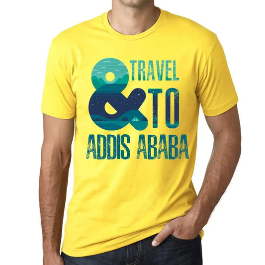 Men's Graphic T-Shirt And Travel To Addis Ababa Eco-Friendly Limited Edition Short Sleeve Tee-Shirt Vintage Birthday Gift Novelty