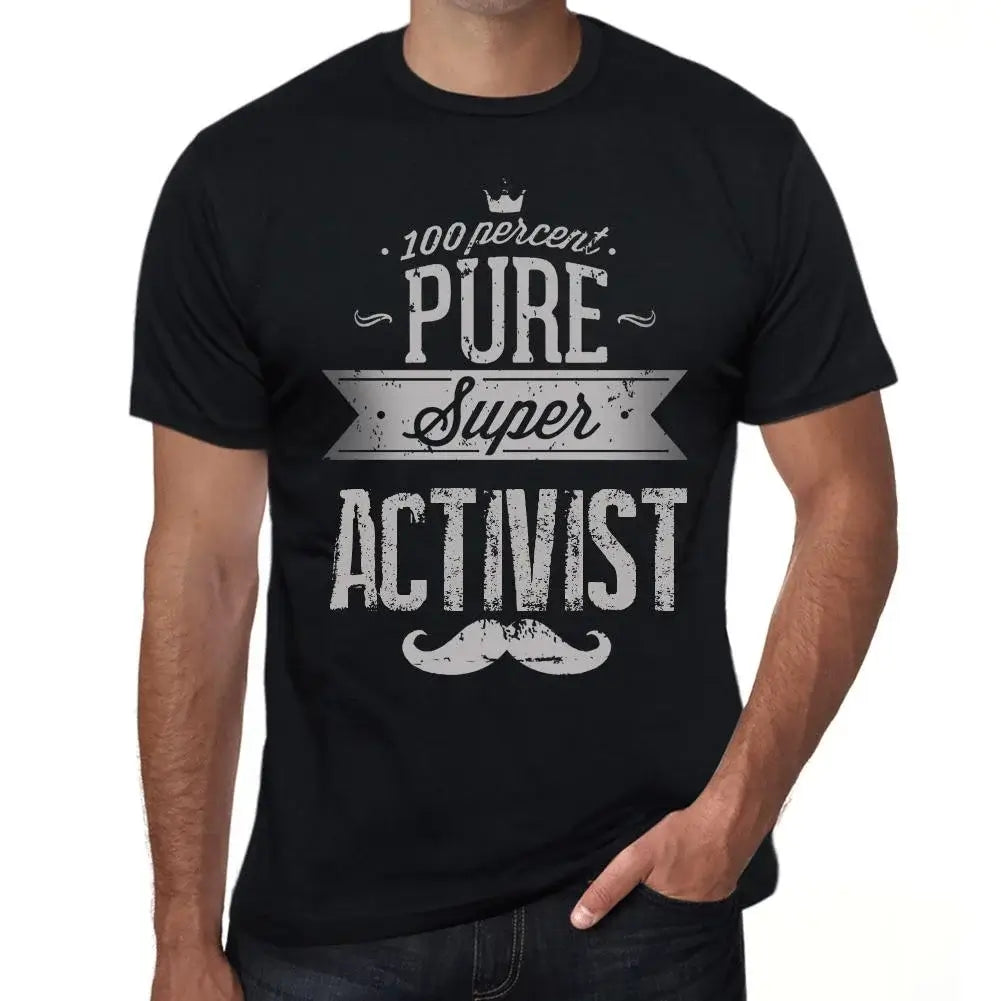 Men's Graphic T-Shirt 100% Pure Super Activist Eco-Friendly Limited Edition Short Sleeve Tee-Shirt Vintage Birthday Gift Novelty