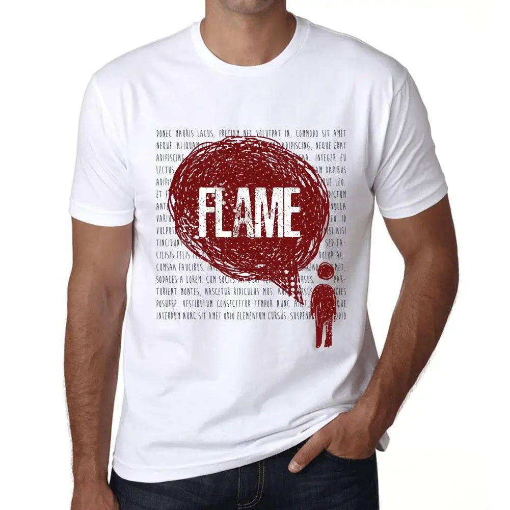 Men's Graphic T-Shirt Thoughts Flame Eco-Friendly Limited Edition Short Sleeve Tee-Shirt Vintage Birthday Gift Novelty