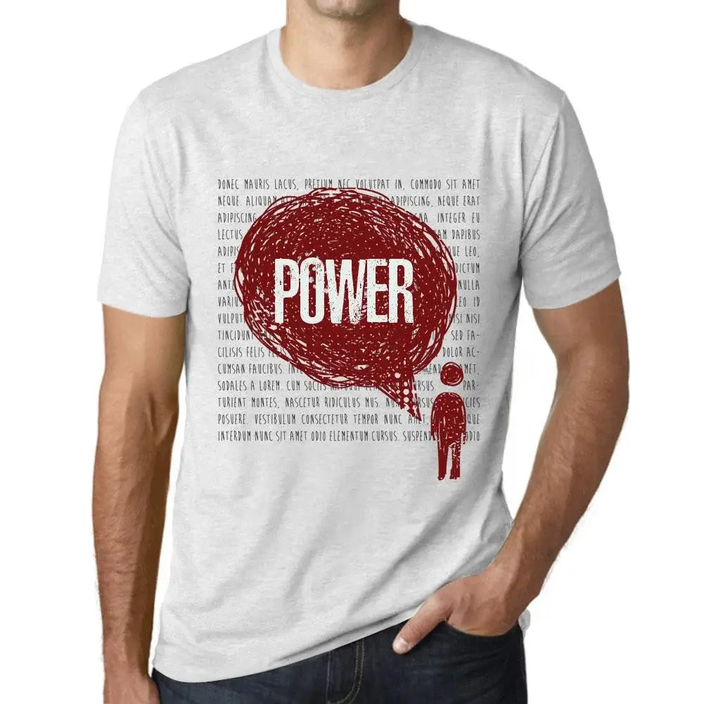 Men's Graphic T-Shirt Thoughts Power Eco-Friendly Limited Edition Short Sleeve Tee-Shirt Vintage Birthday Gift Novelty