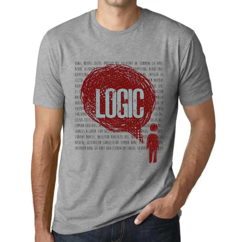 Men's Graphic T-Shirt Thoughts Logic Eco-Friendly Limited Edition Short Sleeve Tee-Shirt Vintage Birthday Gift Novelty