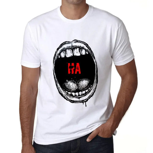 Men's Graphic T-Shirt Mouth Expressions Ha Eco-Friendly Limited Edition Short Sleeve Tee-Shirt Vintage Birthday Gift Novelty