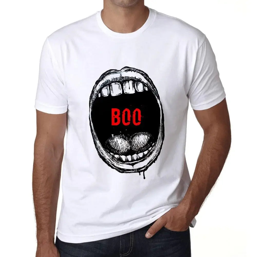 Men's Graphic T-Shirt Mouth Expressions Boo Eco-Friendly Limited Edition Short Sleeve Tee-Shirt Vintage Birthday Gift Novelty