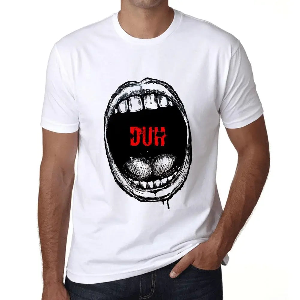 Men's Graphic T-Shirt Mouth Expressions Duh Eco-Friendly Limited Edition Short Sleeve Tee-Shirt Vintage Birthday Gift Novelty