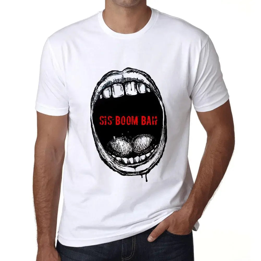 Men's Graphic T-Shirt Mouth Expressions Sis Boom Bah Eco-Friendly Limited Edition Short Sleeve Tee-Shirt Vintage Birthday Gift Novelty