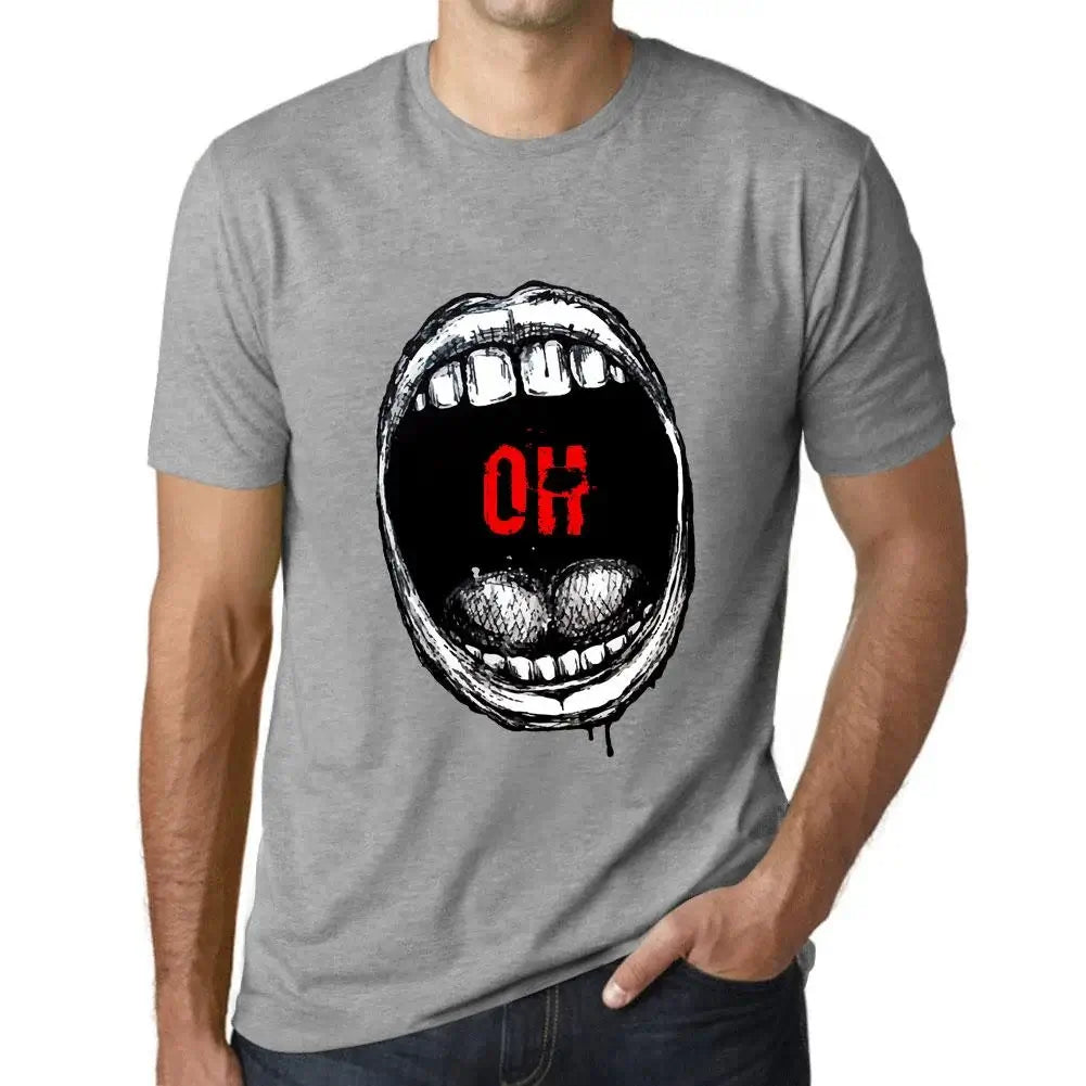 Men's Graphic T-Shirt Mouth Expressions Oh Eco-Friendly Limited Edition Short Sleeve Tee-Shirt Vintage Birthday Gift Novelty