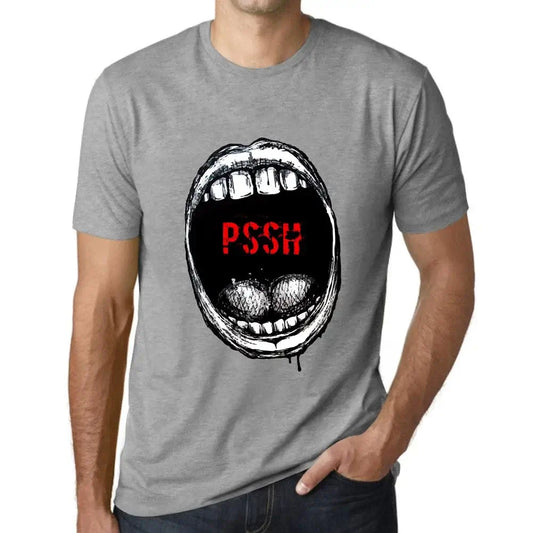 Men's Graphic T-Shirt Mouth Expressions Pssh Eco-Friendly Limited Edition Short Sleeve Tee-Shirt Vintage Birthday Gift Novelty