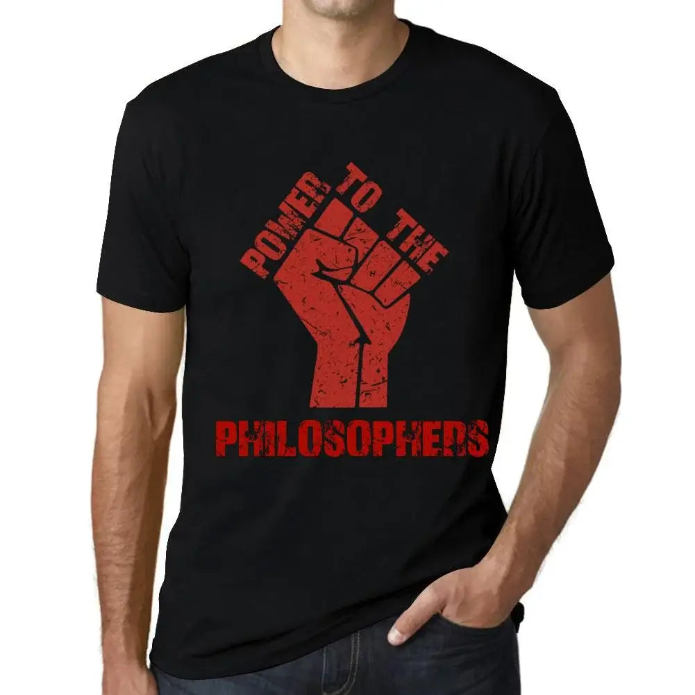 Men's Graphic T-Shirt Power To The Philosophers Eco-Friendly Limited Edition Short Sleeve Tee-Shirt Vintage Birthday Gift Novelty