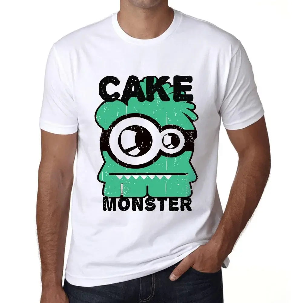 Men's Graphic T-Shirt Cake Monster Eco-Friendly Limited Edition Short Sleeve Tee-Shirt Vintage Birthday Gift Novelty