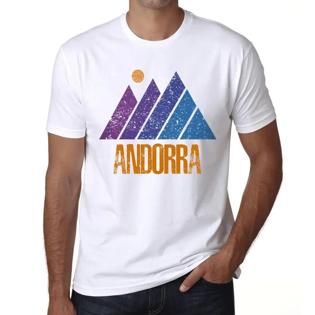 Men's Graphic T-Shirt Mountain Andorra Eco-Friendly Limited Edition Short Sleeve Tee-Shirt Vintage Birthday Gift Novelty