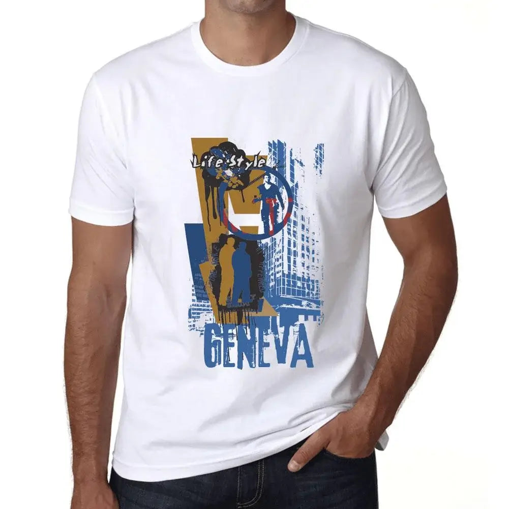 Men's Graphic T-Shirt Geneva Lifestyle Eco-Friendly Limited Edition Short Sleeve Tee-Shirt Vintage Birthday Gift Novelty