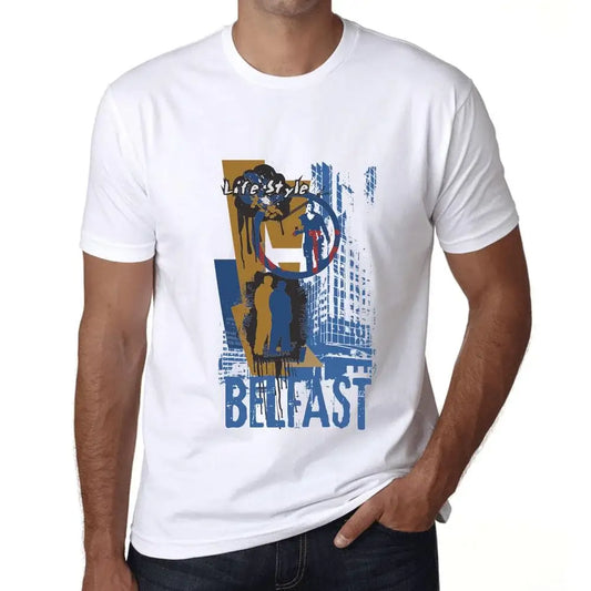 Men's Graphic T-Shirt Belfast Lifestyle Eco-Friendly Limited Edition Short Sleeve Tee-Shirt Vintage Birthday Gift Novelty